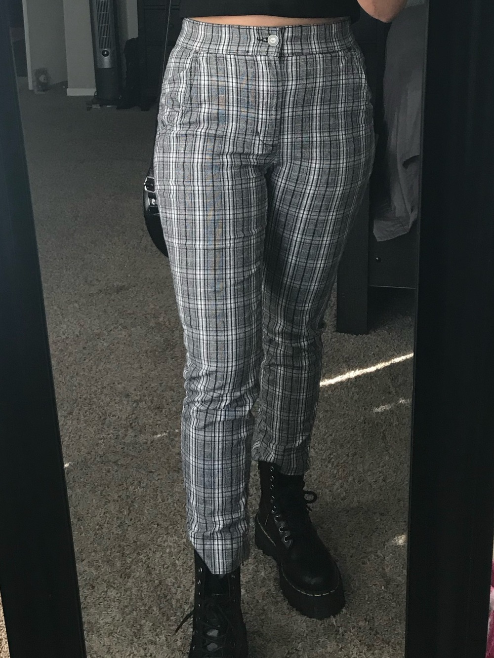 Hollister Plaid Taper Ankle Pants